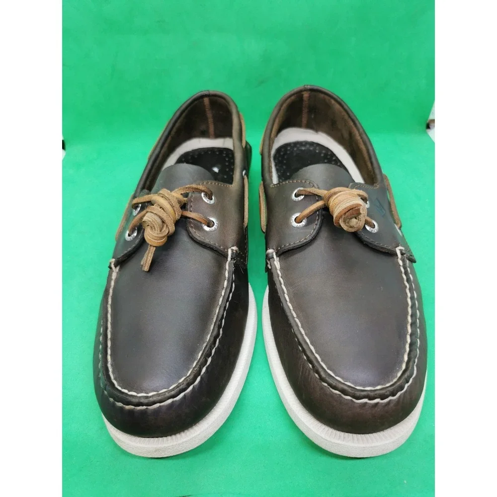 Vintage Sperry Top-Sider Men's Authentic Boat Driving Shoe Amaretto Brown Sz 11M